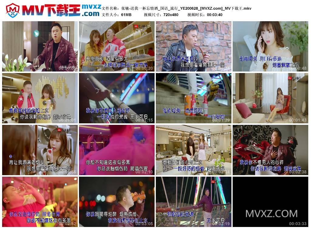 张敏-送我一杯忘情酒_国语_流行_YE200628